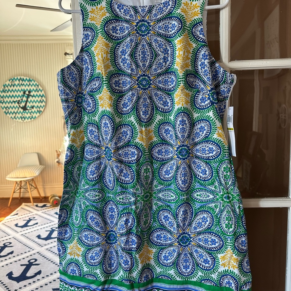 NWT 14 London Times Floral Patterned Sleeveless Dress